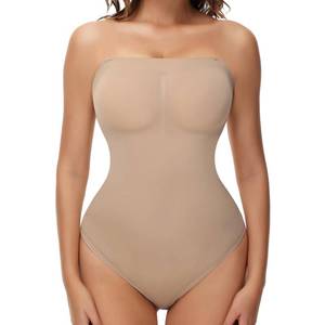 lot 20473 image: Zeecaro Strapless Bodysuit for Tummy Control Womens Shapewear Bodysuits Smooth Body Shaper Tank Top faja Nude S
