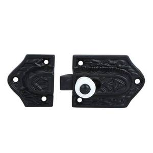 lot 20474 image: STALLION HARDWARE Iron Latch with Slide Knob - Black Powder Coat, Vintage-Style Secure Cabinet & Door Latch, Durable, Easy to Install, Perfect for Rustic Decor