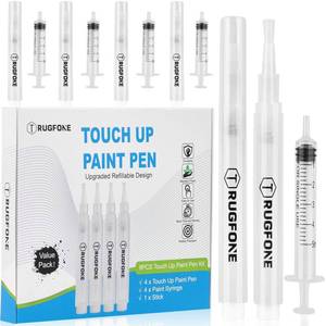 lot 20478 image: TRUGFONE Touch Up Paint Pen 4 Paint Touch Up Pens Fillable Brush Refillable for Walls Wall Repair Funiture Cabinet Wood Floor Window 6ML 9Pcs Set
