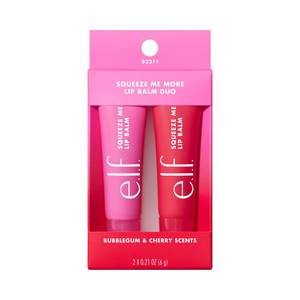 lot 4069 image: e.l.f. Squeeze Me More Lip Balm Duo, Moisturizing Balm For A Sheer Tint Of Color, Made With Hyaluronic Acid, Vegan & Cruelty-Free, Cherry & Bubblegum