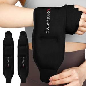 lot 4088 image: Comfytemp Wrist Ice Pack Wrap for Carpal Tunnel Relief, 2 Gel Packs, Hot Cold Compression Brace for Hand Injuries Reusable, Tenosynovitis, Recovery Items for Men Women (Black)