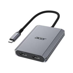 lot 4229 image: Acer USB C to Dual HDMI Adapter 4K60Hz, 4-in-1 HDMI Splitter for Dual Monitors with 100W PD, USB 3.0, Docking Station Dual Monitor Compatible with Acer, MacBook AirPro, Dell XPS, HP, etc