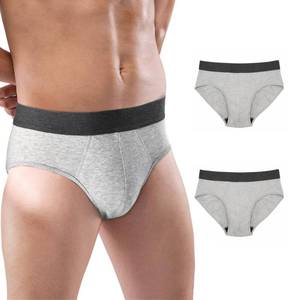 lot 4261 image: BATTEWA Mens Incontinence Underwear for Bladder Leakage 100mL Leakproof Briefs Cotton Absorbent Urine Protection, 2-Pack.(Medium,Gray)
