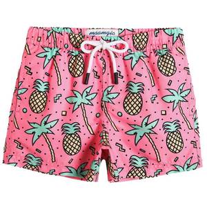 lot 4263 image: maamgic Boys Swim Trunks Toddler Swim Shorts Little Boys Bathing Suit Swimsuit Toddler Boy Swimwear,Palmpineapple Pink,7 T
