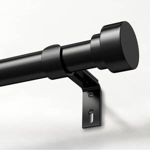 lot 5711 image: IFELS Heavy Duty Curtain Rods for Windows 66 to 120 Inch,1 Inch Adjustable Black Curtain Rod with Easy Installation and Modern Design,Decorative Long Drapery Rods with Metal Finials (A1,Black,30-120)