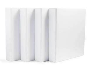 lot 5745 image: Amazon Basics 3 Ring Binders, 1.5 Inch D-Ring Organizer for School, Home Office, White, 4 Pack