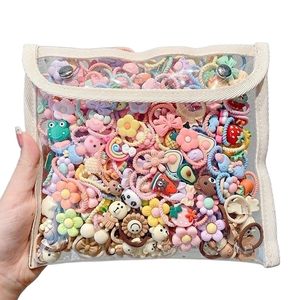 lot 6153 image: ALTALIVA 100Pcs Baby Hair Ties Cute Elastic Hairbands No Damage Multicolor Small Ponytail Holders for Baby Girls Toddlers Kids