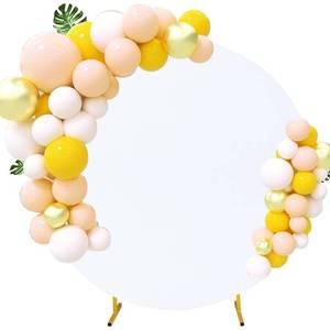 lot 6163 image: 6FT Round Wedding Arch Cover for 6FT Circle Arch Stand, Thick Polyester Fabric Adjustable Circle Arch Backdrop Cover for Wedding Birthday Party Baby Shower Photography Decoration��White��