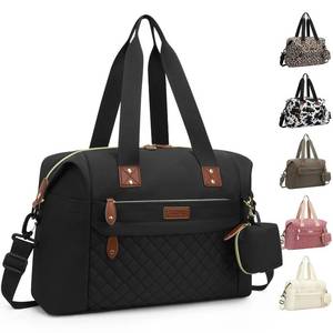 lot 6187 image: Pritent Diaper Bag Tote, Diaper Baby Bags with Pacifier Case, Shoulder Straps, Stroller Clips, Waterproof Large Mommy Maternity Travel Baby Tote for Mom and Dad, black