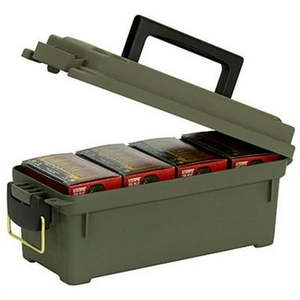 lot 6190 image: Plano Shot Shell Box  OD Green  Small Plastic Ammo Storage