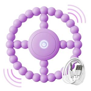 lot 6198 image: Vibrating Sensory Chew Toy �� Baby Teether for 6-12 8-18 Months, Autism Sensory Toys for Kids, Toddler Travel Essential & 1-2 Year Old Christmas Boys Girls Gift Idea (Purple)