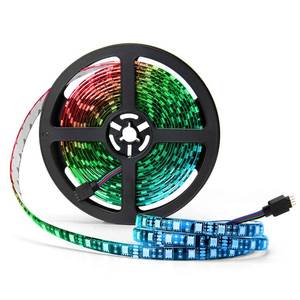 lot 6215 image: SUPERNIGHT LED Strip Lights, 16.4FT 5M SMD 5050 Waterproof 300LEDs RGB Color Changing Flexible LED Light Strip for Bedroom, TV Back Lighting, Christmas, Valentines Day (Black PCB)