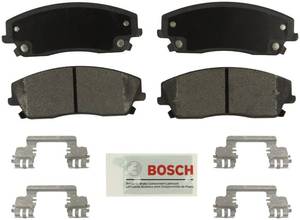 lot 6222 image: BOSCH BE1056H Blue Ceramic Disc Brake Pad Set With Hardware - Compatible With Select Chrysler 300 Dodge Challenger, Charger, Magnum FRONT