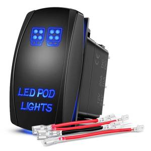 lot 6228 image: Nilight LED POD Lights Rocker Switch Led Light Bar Switch 5Pin Laser OnOff switches 20A12V 10A24V Switch with Jumper Wires Set for Cars,Trucks,RVs,2 Years Warranty