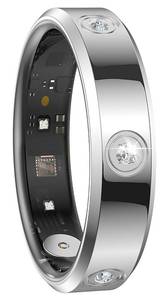 lot 6240 image: CNBRO Smart Ring Ultra Narrow Heart Rate Monitor Comfortable Sleep Ring Health Fitness Tracker Pedometer Step Counter Calorie Waterproof Ladies Smart Rings for Women Men Anillo Inteligente