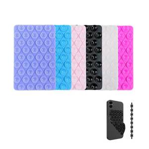 lot 6265 image: Rwotlls 6 Pack Silicone Double-Sided Suction Cup Phone Case Detachable Mount, Hands-Free Strong Grip Holder Stand for Selfies and Videos (RoseBlackPinkPurpleBlueTransparent)