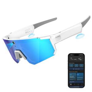 lot 6279 image: GLOSSIA AI Smart Glasses with Camera 4K, Video Recording Glasses with Camera, Polarized Sports Sunglasses with EIS Stabilization, Dual Mic Noise Canceling, IP66, ChatGPT Enabled