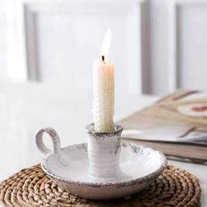lot 6298 image: Kendiis Candle Holder Ceramic Candlestick Holder, Candlelight Stand for Spell Candles, Taper Candles, and Incense, Halloween Christmas Dining Room Home Decoration Display