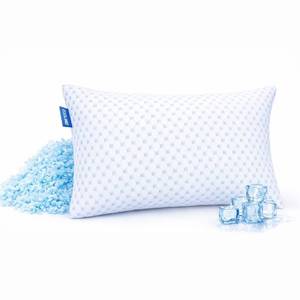 lot 6313 image: Nestl Cooling Pillow for Sleeping 1 Pack, Luxury Shredded Memory Foam Pillows Standard Size, Adjustable Cold Gel Pillows for Hot Sleepers Supportive Cool Pillow for Side Back Stomach Sleepers