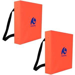 lot 6315 image: Throwable Flotation Cushion,Emergency Marine Foam Flotation Throwable Device,USCG Approved Type IV PFD Boat Throw Seat Cushion Life Preserver Emergency Safety Equipment for Boat Kayak Canoe Orange-2PK