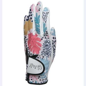 lot 6331 image: Glove It Ladies Golf Glove - Lightweight and Soft Cabretta Leather Golf Glove for Womens  features UV Protection  RETRO PALM  Small  Left