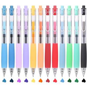 lot 6355 image: M&G 12 Pcs Colored Gel Pens, 0.5mm Fine Point Retractable Colorful Ink Pens, Comfort Grip Smooth Writing Pen for Note Taking Journaling Marking Art Supplies
