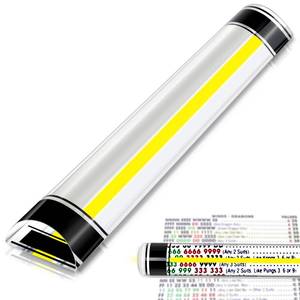 lot 6378 image: Verdanzia Magnifying Ruler with Yellow Tracker Line, 8 Inch Ruler with Magnifying Bar, Acrylic Mahjong Card Line Reader with Magnet for Reding Bible, Newspaper and Cross Stitch (8 in)