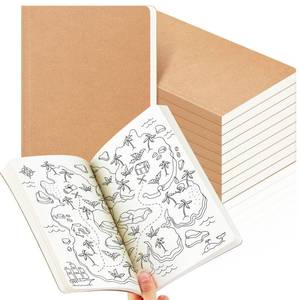 lot 9858 image: Zhanmai 10 Pack A5 Journal Refill 5.5 x 8.2 Refillable Notebook Inserts A5 Paper Refill Kraft Travelers Journal Notebooks for Office School Writing Supplies, 100 Sheets200 Pages(Unruled)