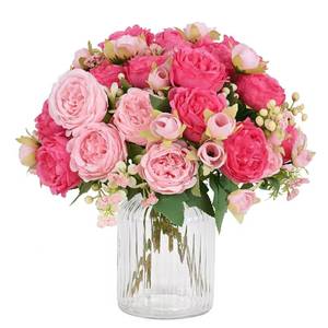 lot 9867 image: MARTINE MALL 8 Packs Peonies Artificial Flowers, Mixed Pink Artificial Peonies, Silk Peonies Flowers Fake Peonies Artificial Flowers Peonies Bouquet for Centerpiece Table Wedding Party Home Decor