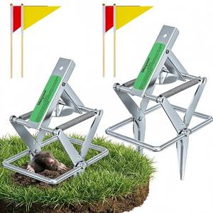 lot 9880 image: 2 Pack Mole Traps That Kill Best, Vole Traps Outdoor Use Scissor for Lawns, Mole Trap Easy to Set Galvanized Steel Reusable Quick Capture Gopher