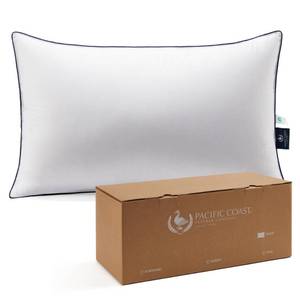 lot 11561 image: Pacific Coast Bed Pillow, Hotel Collection Goose Feather and Down Pillow for Sleeping, 3-Chamber Design, Medium Supportive, Standard Size