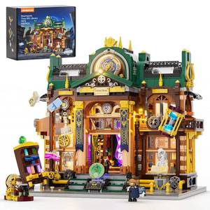 lot 11601 image: Lumibricks Steampunk Time-Rift Library Lighting Building-Bricks Set, 3187 Pcs Modular Building from Chrono Custodians Collection Display Set for Adults and Steampunk Lovers Open Box Could Be Missing Pieces.