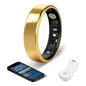 lot 12113 image: lumthou Smart Ring - Free SpO2 Sleep Tracker  No Subscription  IP68 Waterproof Fitness Tracker  247 Activity Monitor  Step Counter & Tracking  Sleep & Workout Accessory Gold 7