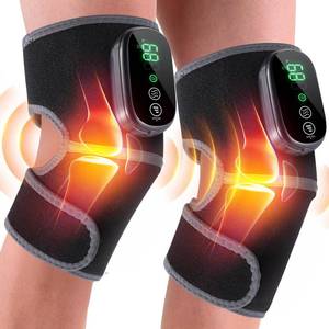 lot 12133 image: HOMRELEXA Cordless Heated Knee Massager, 3-in-1 Heating Pad with 3 Vibration and Heating Mode, Auto-Off Timer, Knee Brace for Shoulder Elbow, Gifts for Men Women, Black, 2 PCS