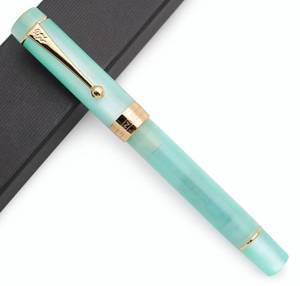 lot 12140 image: JINHAO 100 Fountain Pen with Ink Converter (Medium Nib 0.7mm, Mint Green)