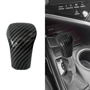 lot 12143 image: Rebvugr Car Gear Shift Knob Cover, Gear Shifter Cover, Sport Style Print Auto Gear Shift Knob Cover Trim, Shift Lever Cover Accessories Fit for Toyota Camry 2018-2025 Corolla 2019-2024 (Carbon Fiber)