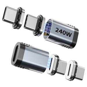 lot 12147 image: Tciogrxp USB-C Adapter 2 Pack, Magnetic Extender, 240W Straight Adapter with 4 Connector Tips, USB4 40Gbps 8K 60Hz Compatible with Thunderbolt 34 MacBook ProAir Laptop PC