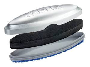 lot 12165 image: Quartet Glass Dry Erase White Board Eraser, Magnetic, Whiteboard Eraser, Silver (SFEB3) (Used)
