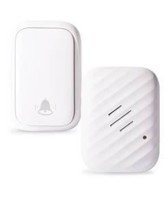 lot 12168 image: KIMROG Battery-Free Wireless Doorbell,No Batteries Needed,Easy Installation,600 FT Range, 38 Chimes, Adjustable Volume,Waterproof for Classroom,Home,Office,Villa (White)