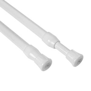 lot 12170 image: KXLife 2Pcs Spring Tension Curtain Rod, 28 to 40 Inch Adjustable Small Tension Rods No Drill, White Spring Loaded Curtain Tension Rod for Window