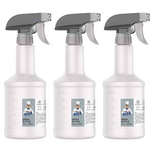 lot 12180 image: MR.SIGA 16 oz Empty Plastic Spray Bottles for Cleaning Solutions, Heavy Duty Household Reusable Spray Bottles with Measurements and Adjustable Leak Proof Nozzle, 3 Pack