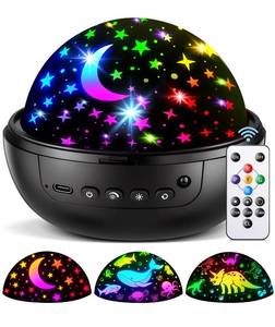 lot 12182 image: COOLNIGHT Night Light for Kids,93 Lighting3 Films Kids Night Light Projector,RemoteDimmable Star Projector,360° Ceiling Stars Glow in The Dark Stars,Christmas Gifts for 4 Year Old Boy Birthday Gift (No Remote Or Cord) (Unicorn)