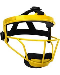 lot 12185 image: Dinictis Softball Face Mask, Lightweight, Comfortable, with Wide Field Vision, Durable and Safe Face Guards, Premium Protective Softball Fielders Mask-Yellow-Adult(L)