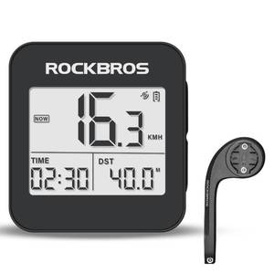 lot 12213 image: ROCKBROS GPS Bike Computer with Mount, Cycling Computer with Automatic Backlight, Bicycle Odometer IPX6 Waterproof and 600mAH Battery Large Display Screen