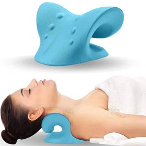 lot 12398 image: Neck Hump Corrector, Neck Stretcher Cervical Traction for Muscle Relax, Cervical Traction Device for TMJ Pain Relief, Spine Corrector, Shoulder Relief Device (Blue)