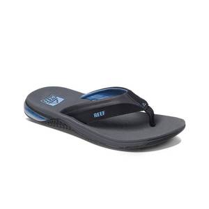 lot 12403 image: Reef Anchor Mens Beach Flip Flop, Water Friendly, Cushioning Heel Airbag, GreyBlue, 10