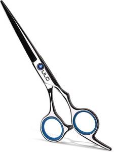 lot 12448 image: Hair Cutting Scissors, ULG Professional Hair Scissors 6.5 inch Right-Hand Razor Edge Barber Shears Salon Hair Cutting Shears Made of Japanese Stainless Steel, Hand Sharpened Blue