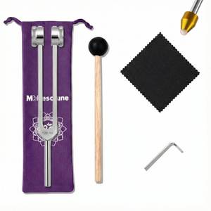 lot 12451 image: MoResolune 128 hz Tuning Fork Healing Instrument Tuning Forks for Meditation Yoga and Chakra Energy Sound Therapy & Stress Relief - Perfect Spiritual Gift for Women & Men