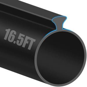 lot 16144 image: 16.5FT Garage Door Seals Bottom Rubber, 0.35 Triangle Weather Stripping Seals for Single Track Weatherproofing Threshold Replacement Strip Fits 16.5FT Wide or Smaller Doors, Black