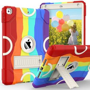 lot 16175 image: ZoneFoker for iPad 9th Generation Case, iPad 8th 7th Generation Case, iPad 10.2 Inch 202120202019 Case, Heavy Duty Rugged Shockproof Protective Cover with Kickstand (Rainbow)